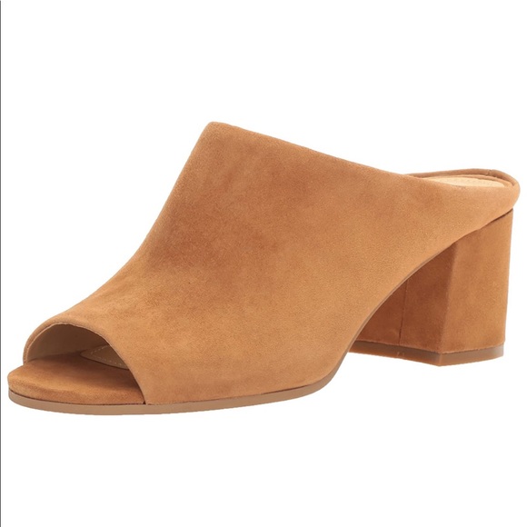 Ivanka Trump Shoes - Ivanka Trump Evia Block Heel Suede Leather Mules